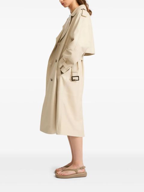 Yves Salomon lambskin trench coat - Neutrals