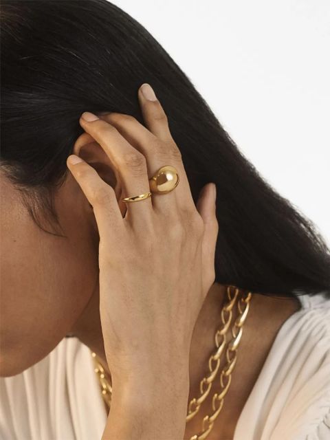 Monica Vinader Nura gold-vermeil ring