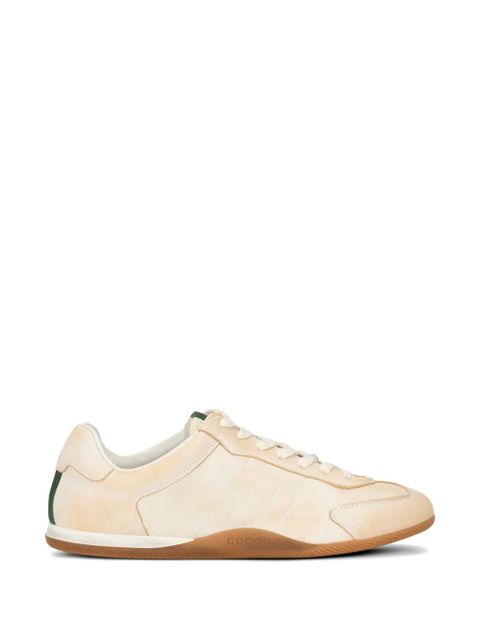 Gucci Shift lace-up leather sneakers - Neutrals - zdjęcie produktu nr 1