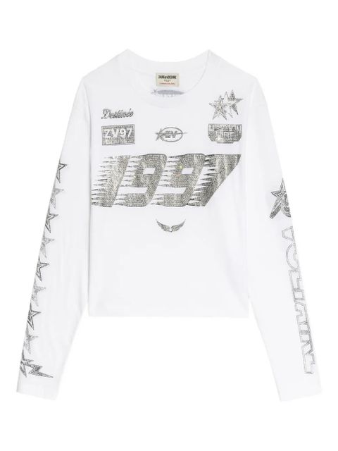 Zadig&Voltaire strass multi cross top - White - zdjęcie produktu nr 1