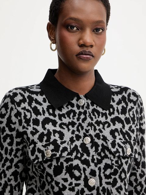 Morgan kardigan damski kolor szary MBOLEO