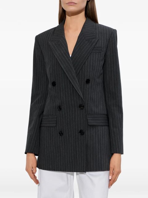 ISABEL MARANT Jevima pinstripe double-breasted blazer - Grey - zdjęcie produktu nr 2