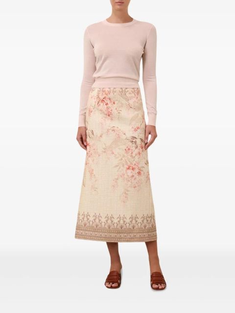 ZIMMERMANN Illuminate pencil midi skirt - Neutrals