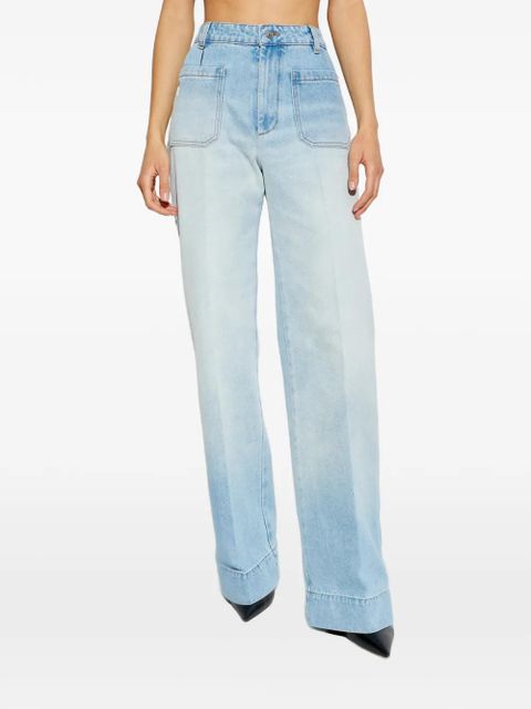 Victoria Beckham patch-pocket jeans - Blue