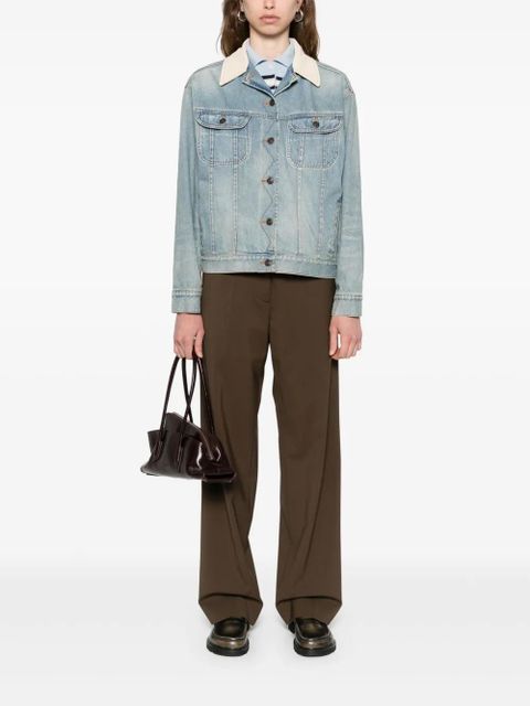 Miu Miu wool-blend straight-leg trousers - Brown - zdjęcie produktu nr 2