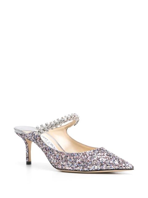Jimmy Choo Bling 65mm glittery mules - Pink