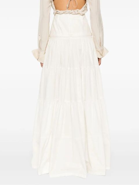 MM6 Maison Margiela tiered midi skirt - White