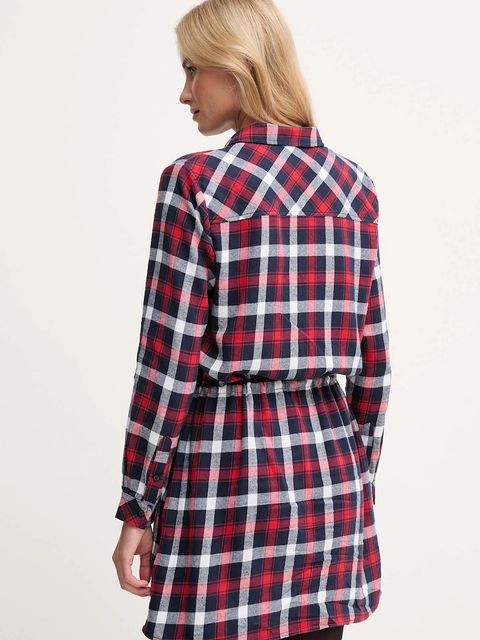 Pepe Jeans sukienka kolor bordowy mini prosta PL9537750