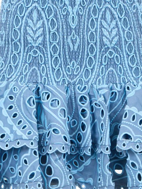 Charo Ruiz Ibiza Nerissa ruffled eyelet mini skirt - Blue