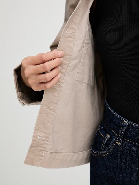 Marc O'Polo kurtka kolor beżowy przejściowa 511096874007