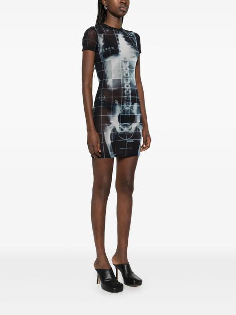 Jean Paul Gaultier Squeletor mini dress - Black