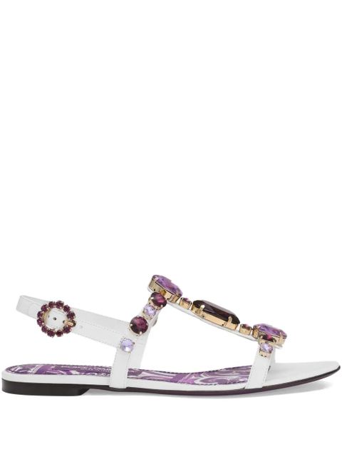 Dolce & Gabbana rhinestone-embellished sandals - White - zdjęcie produktu nr 1