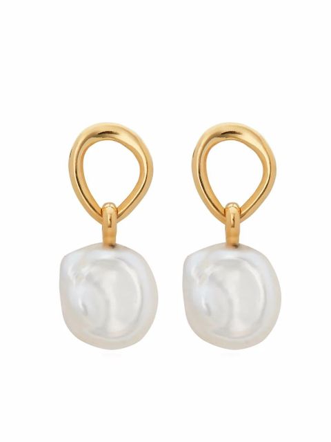 Monica Vinader Nura Keshi Pearl drop earrings - Gold - zdjęcie produktu nr 1