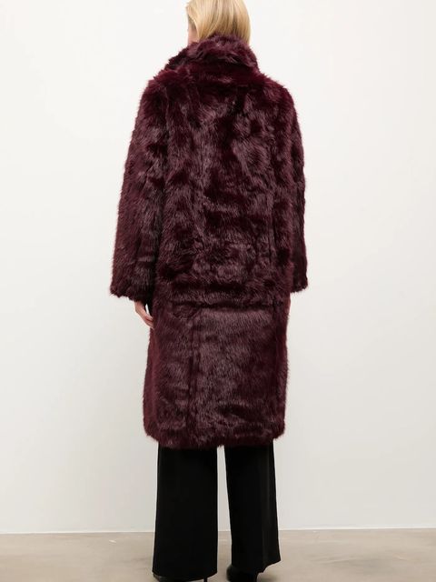 Answear.LAB płaszcz dwustronny kolor bordowy