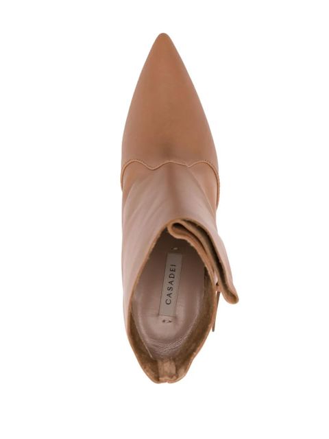 Casadei 85mm Julia Kate leather ankle boots - Brown