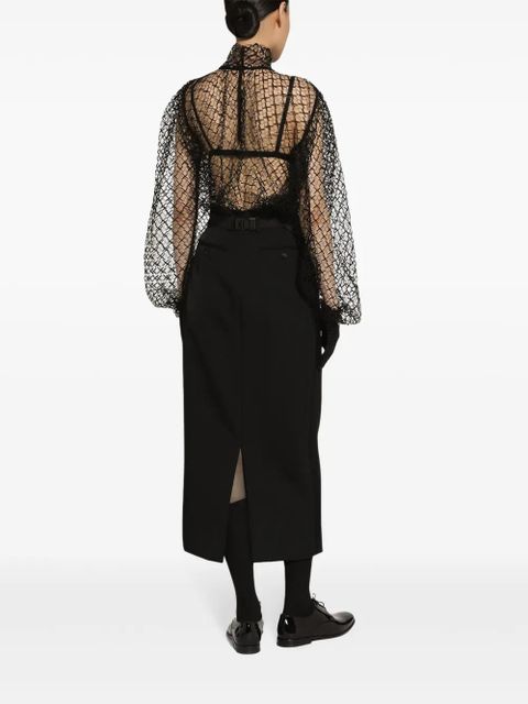 Dolce & Gabbana Translucent design blouse - Black