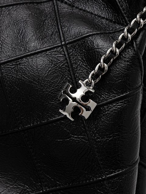 Tory Burch torebka skórzana Fleming kolor czarny 165170-001