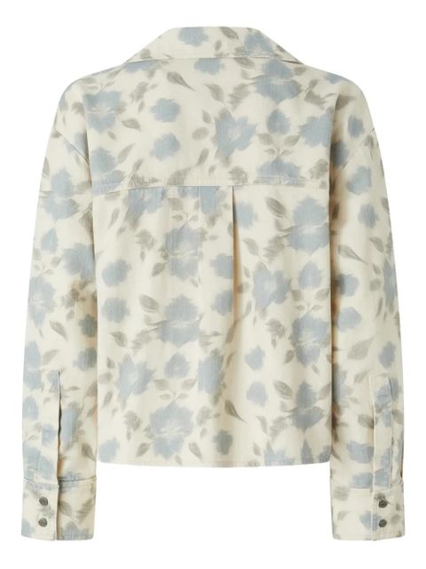 PINKO floral-pattern pocket shirt - Neutrals - zdjęcie produktu nr 2