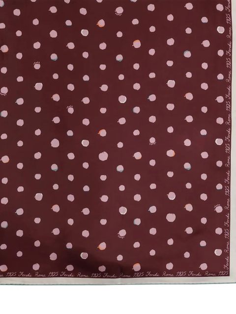 FENDI Falena Dots foulard scarf - Red - zdjęcie produktu nr 2