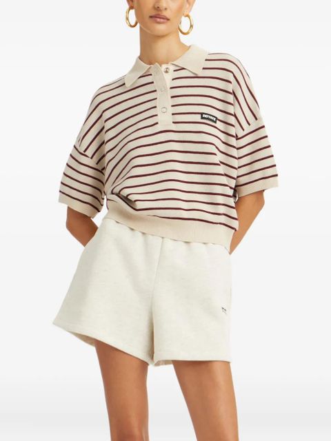 ROTATE BIRGER CHRISTENSEN striped polo top - Neutrals - zdjęcie produktu nr 2