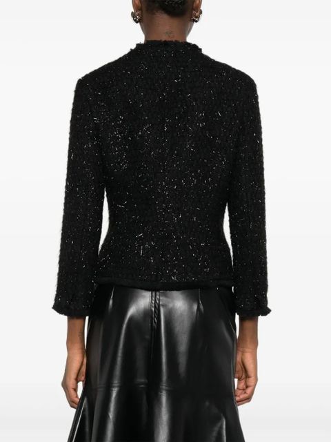 Simone Rocha sequin-embellished tweed jacket - Black