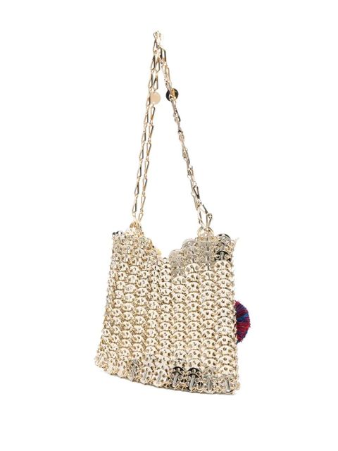 Rabanne 1969 Raphia shoulder bag - Gold