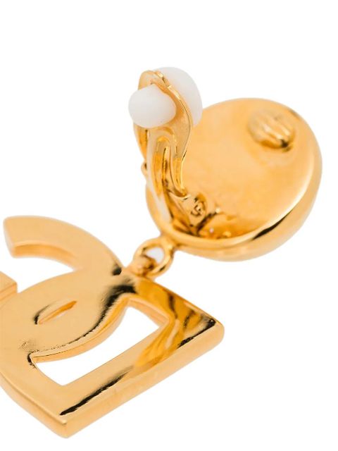 Dolce & Gabbana DG Logo clip-on earrings - Gold