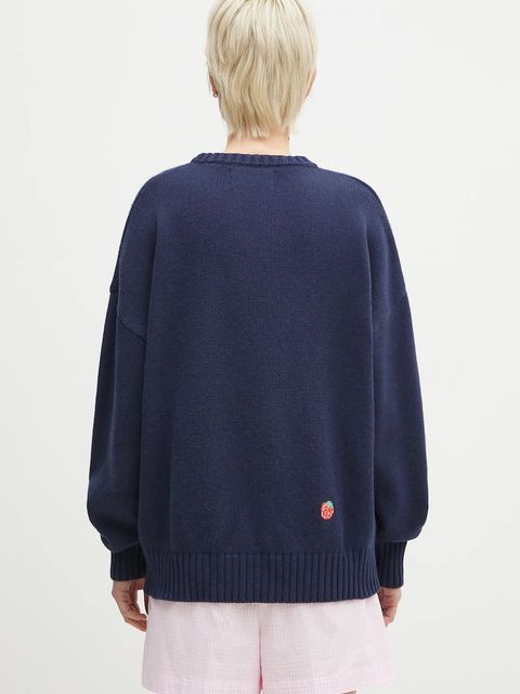 Fiorucci sweter z domieszką wełny Multipatch Dinosaur kolor granatowy ciepły M02SPKSW255KN01BL05