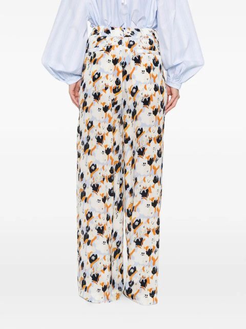 Marni Secret Bouquet trousers - Blue