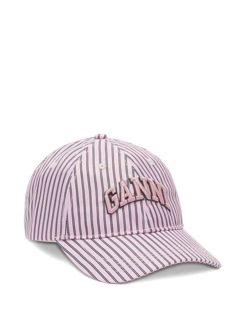 GANNI striped baseball cap - Pink - zdjęcie produktu nr 1