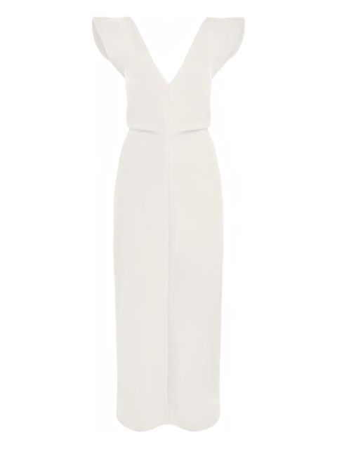 Proenza Schouler Mariam V-neck midi dress - White - zdjęcie produktu nr 1