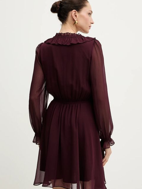 Morgan sukienka kolor bordowy mini rozkloszowana RCATHY