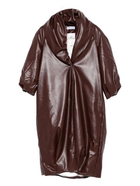 Rowen Rose short-sleeve long coat - Brown