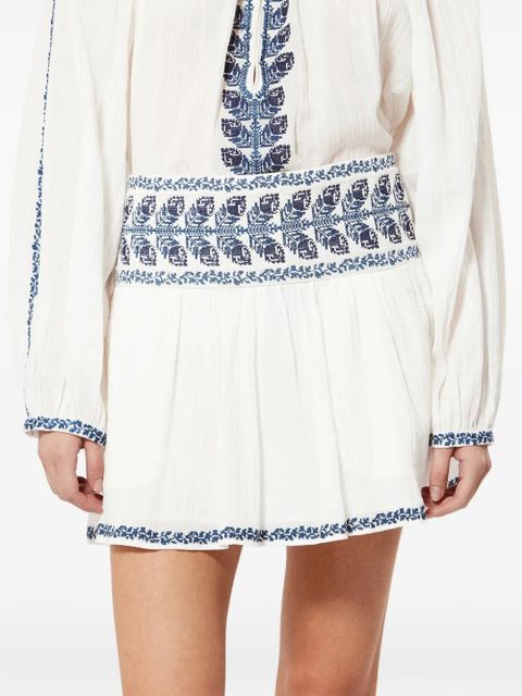 MARANT ÉTOILE Picadilia embroidered mini skirt - White