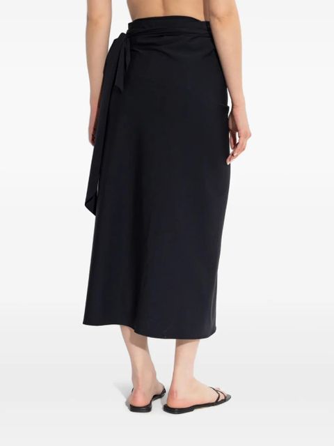 Hunza G ruched midi skirt - Black