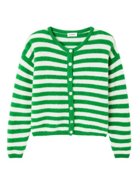 American Vintage Vitow striped-pattern cardigan - Green - zdjęcie produktu nr 1