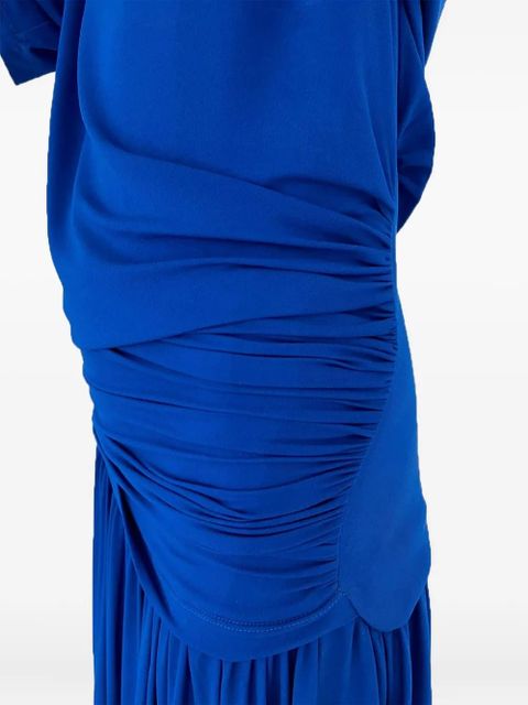 Ferragamo gathered-waist maxi dress - Blue