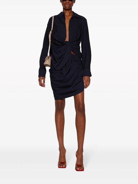 Jacquemus La Mini Jupe Saudade draped skirt - Blue - zdjęcie produktu nr 2