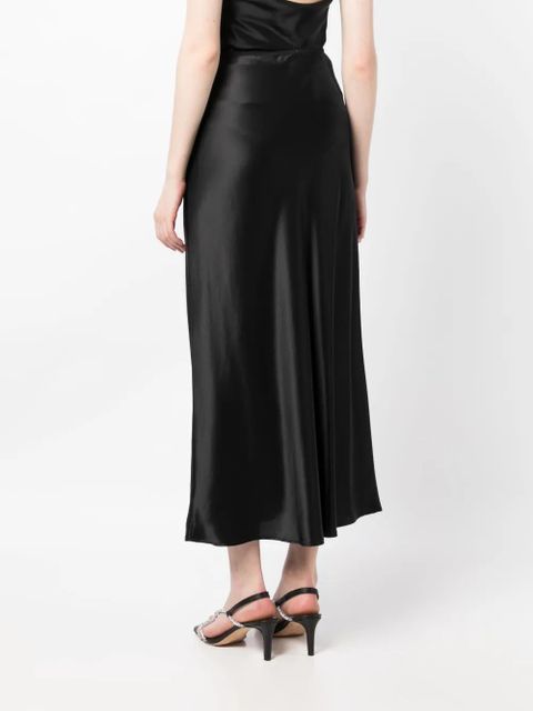 Reformation Layla silk midi skirt - Black