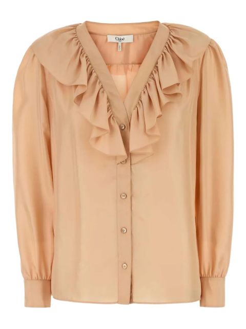 Chloé satin shirt - Neutrals - zdjęcie produktu nr 1