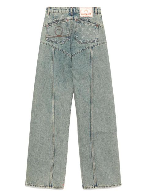 Marine Serre Moon Laser flared jeans - Blue - zdjęcie produktu nr 2