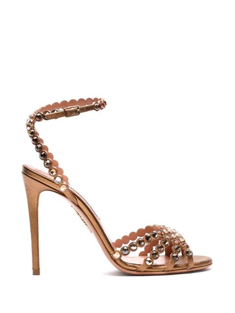 Aquazzura strass buckle tequila sandals - Gold - zdjęcie produktu nr 1