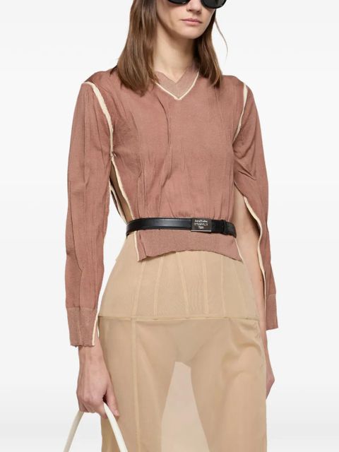 Acne Studios V-neck top - Brown - zdjęcie produktu nr 1