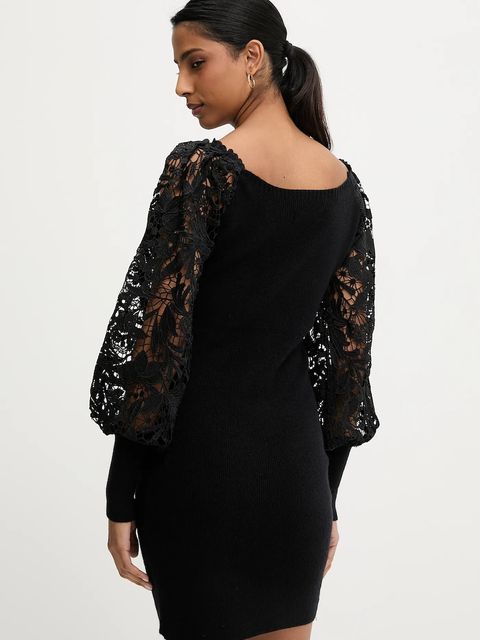 Answear.LAB sukienka kolor czarny mini dopasowana