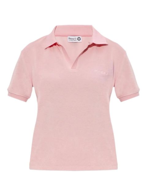 Hunza G embroidered-logo T-shirt - Pink - zdjęcie produktu nr 1