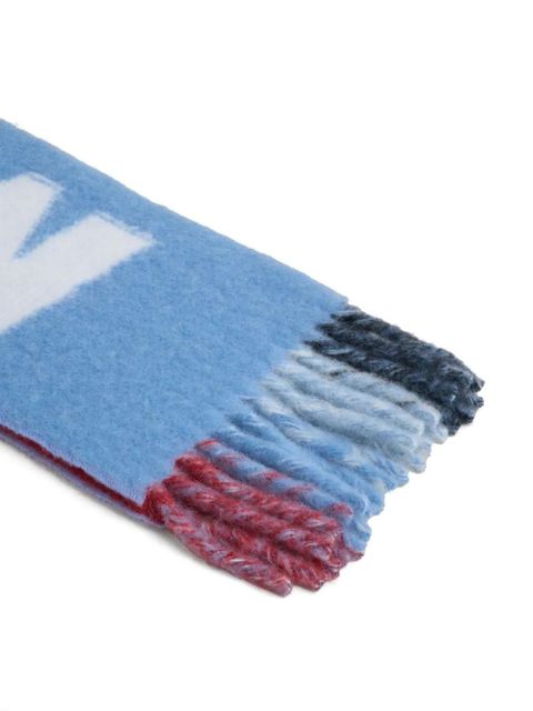 Marni logo scarf - Blue