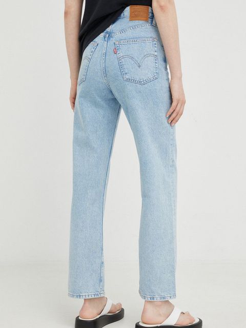 Levi's jeansy RIBCAGE STRAIGHT ANKLE damskie high waist - zdjęcie produktu nr 1