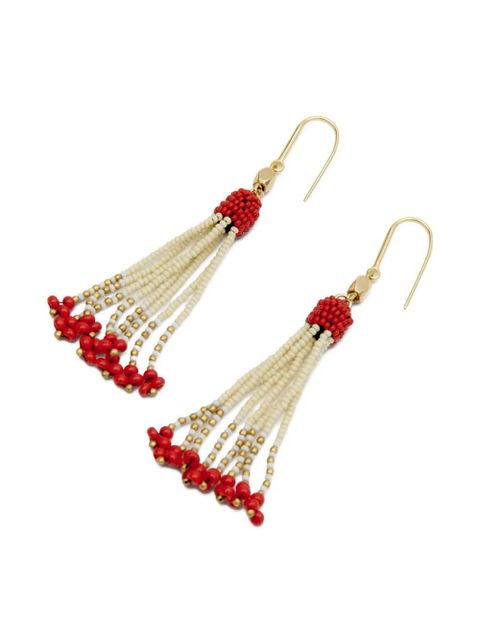 ISABEL MARANT Nina Pendant beaded-embellishment earrings - Gold