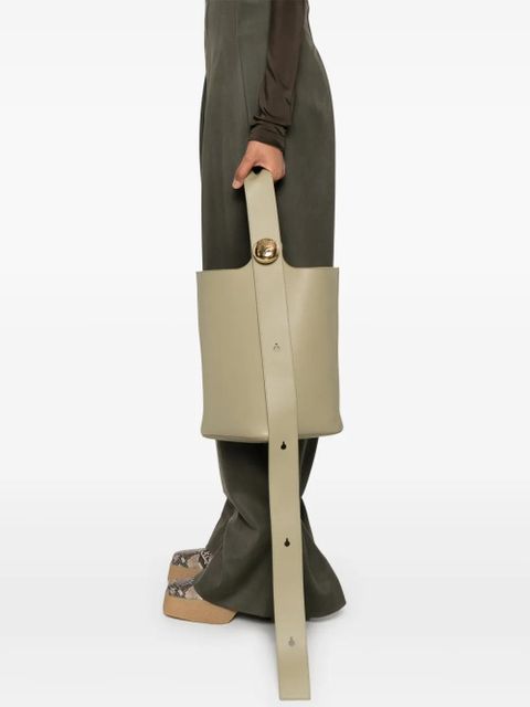 LOEWE medium Pebble leather bag - Green - zdjęcie produktu nr 2