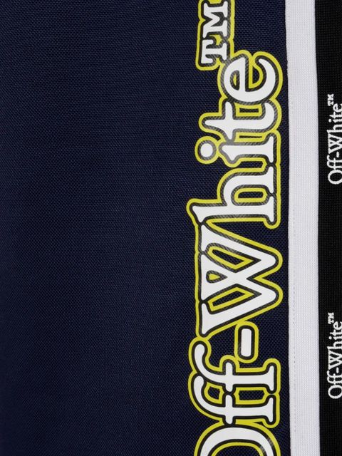 Off-White logo-print trousers - Blue